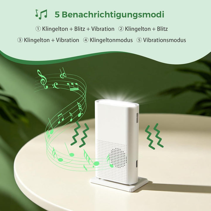 PHYSEN Tragbare Türklingel Verstärker, 260m Reichweite, Für Ring &amp; Blink | Kompatibel Mit Ring, Blin