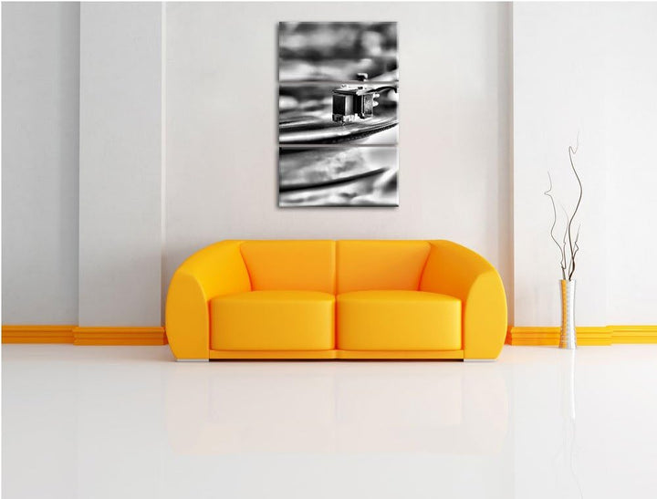 Pixxprint Schallplatte als Leinwandbild | Grösse: 3 Teilig (120x80) | Wandbild| Kunstdruck | fertig