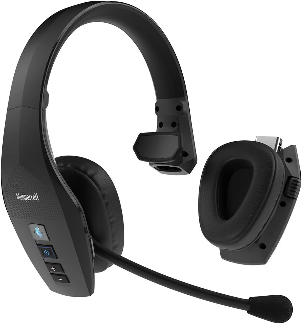 Jabra BlueParrott S650-XT Wireless Headset - 2in1 Convertible Stereo zu Mono Kopfhörer - 4 integrier