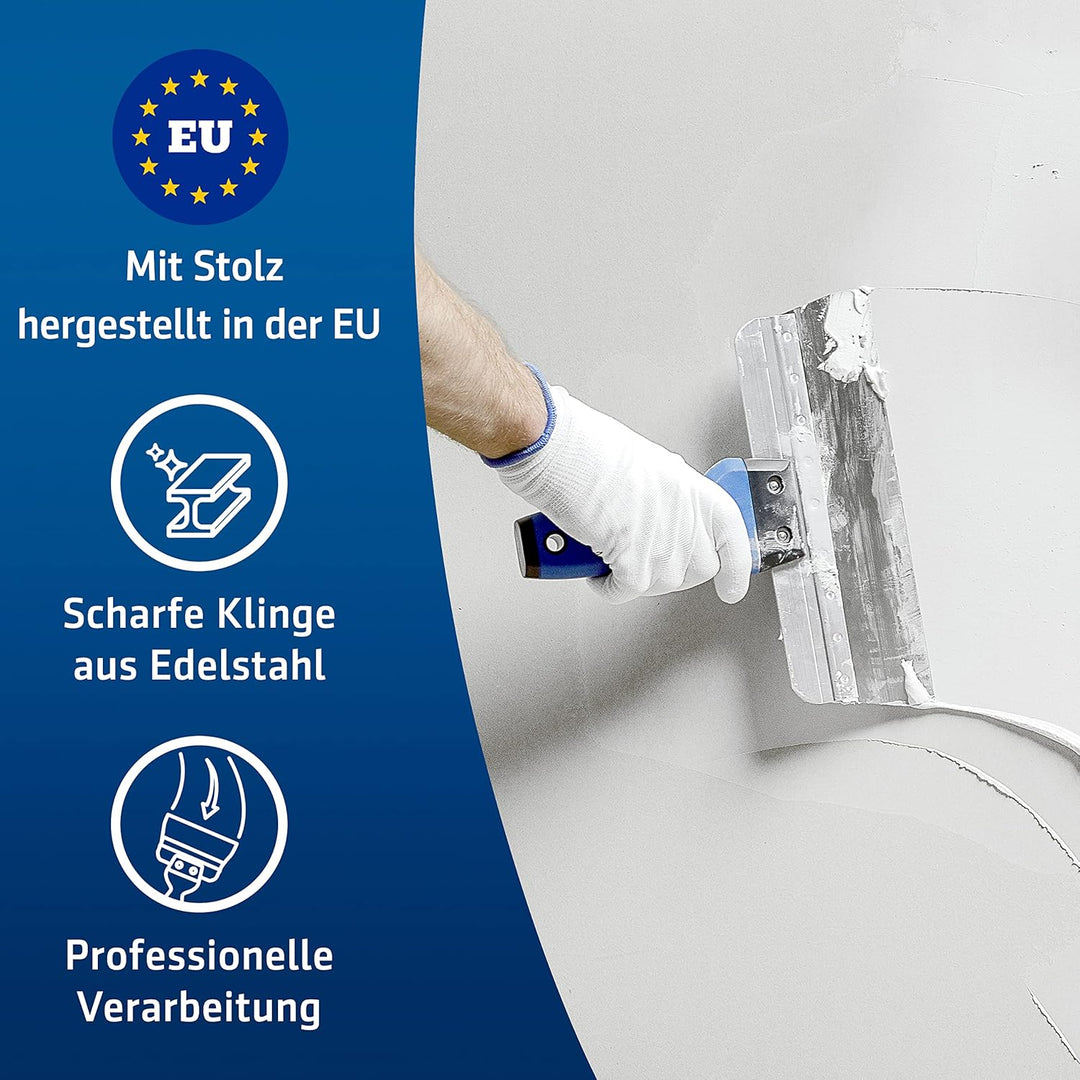 HOGARD Flächenspachtel aus Rostfreiem Stahl mit Weichem | Ergonomischem Griff - Perfektes Spachtelwe