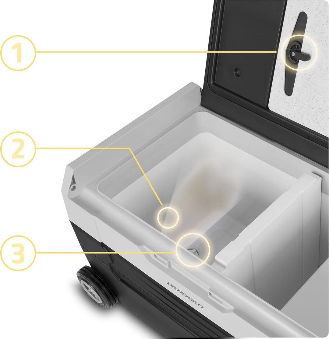 Berdsen Icemax 400 Kompressor Kühlbox 40L – tragbare 2-Zonen Gefrierbox – 12V/24V &amp; 230V Auto Campin