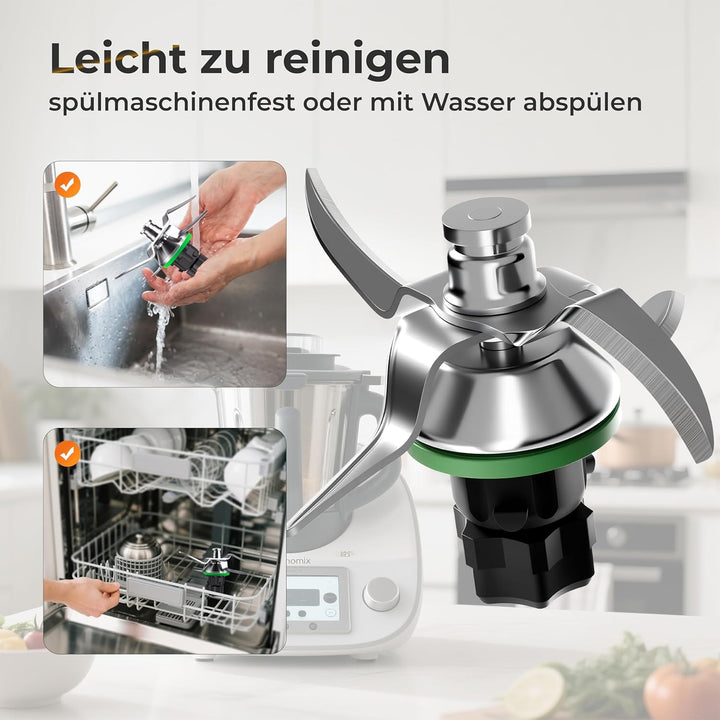 Ersatzklinge Messer für Vorwerk Thermomix TM5 und TM6, Teigmesser für Thermomix tm6, Ersatzmesser Mi