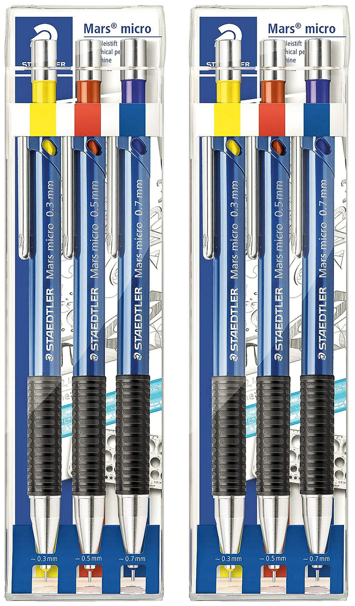 Staedtler 775SCWP3 - Marsmicro 0,3-0,7 3er Set farbig (2, Ohne Nachfüllminen)