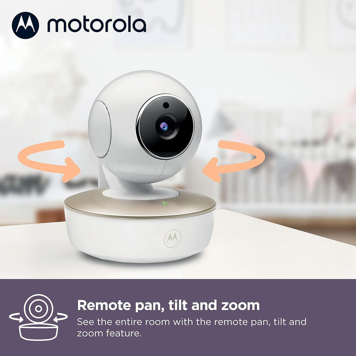Motorola Nursery VM855 Connected WIFI Babyphone - mit Motorola Nursery App und 5-Zoll Elterneinheit