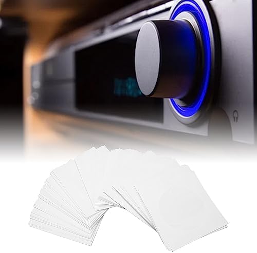 100er-Pack Dicke Weisse CD-DVD-Hüllen aus Papier mit Fensterausschnitt und Klappe, Wiederverwendbare
