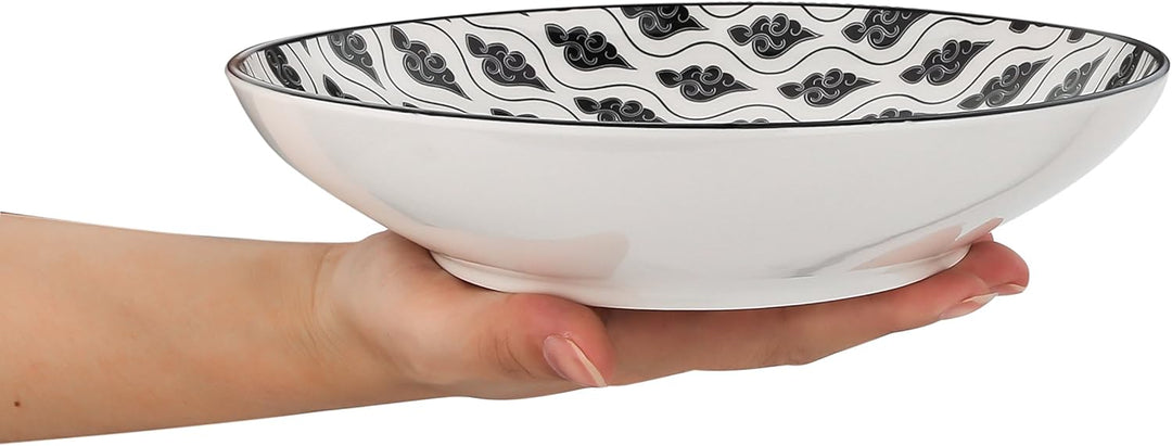 vancasso Haruka Porzellan Suppenteller, 8 tlg. Tiefteller, Ø 21,5 cm Teller Set,700ml 8-teilig Suppe