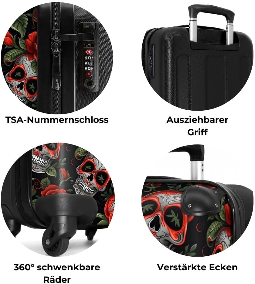 NoBoringSuitcases.com® Handgepäck, Hartschalenkoffer mit TSA Schloss, Trolley, Reisekoffer, Carry on