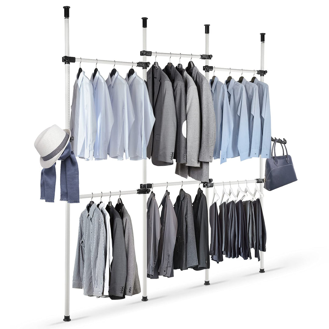 Yosoo Health Gear Begehbarer Kleiderschrank System, Teleskop Kleiderstange, Offener Kleiderschrank S