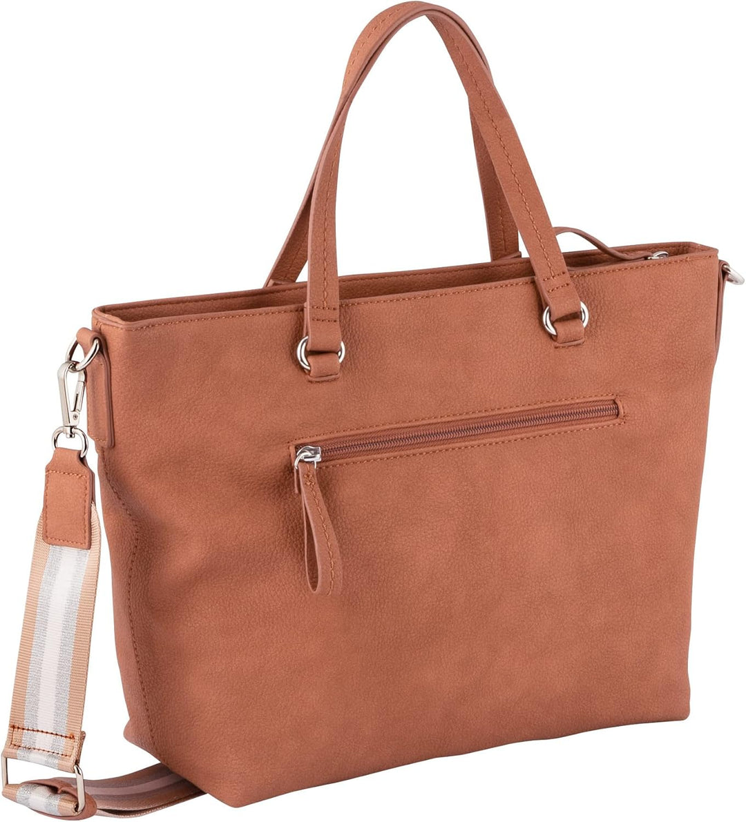 Gabor bags Silvia Damen Shopper Umhängetasche Reissverschluss Gross Braun