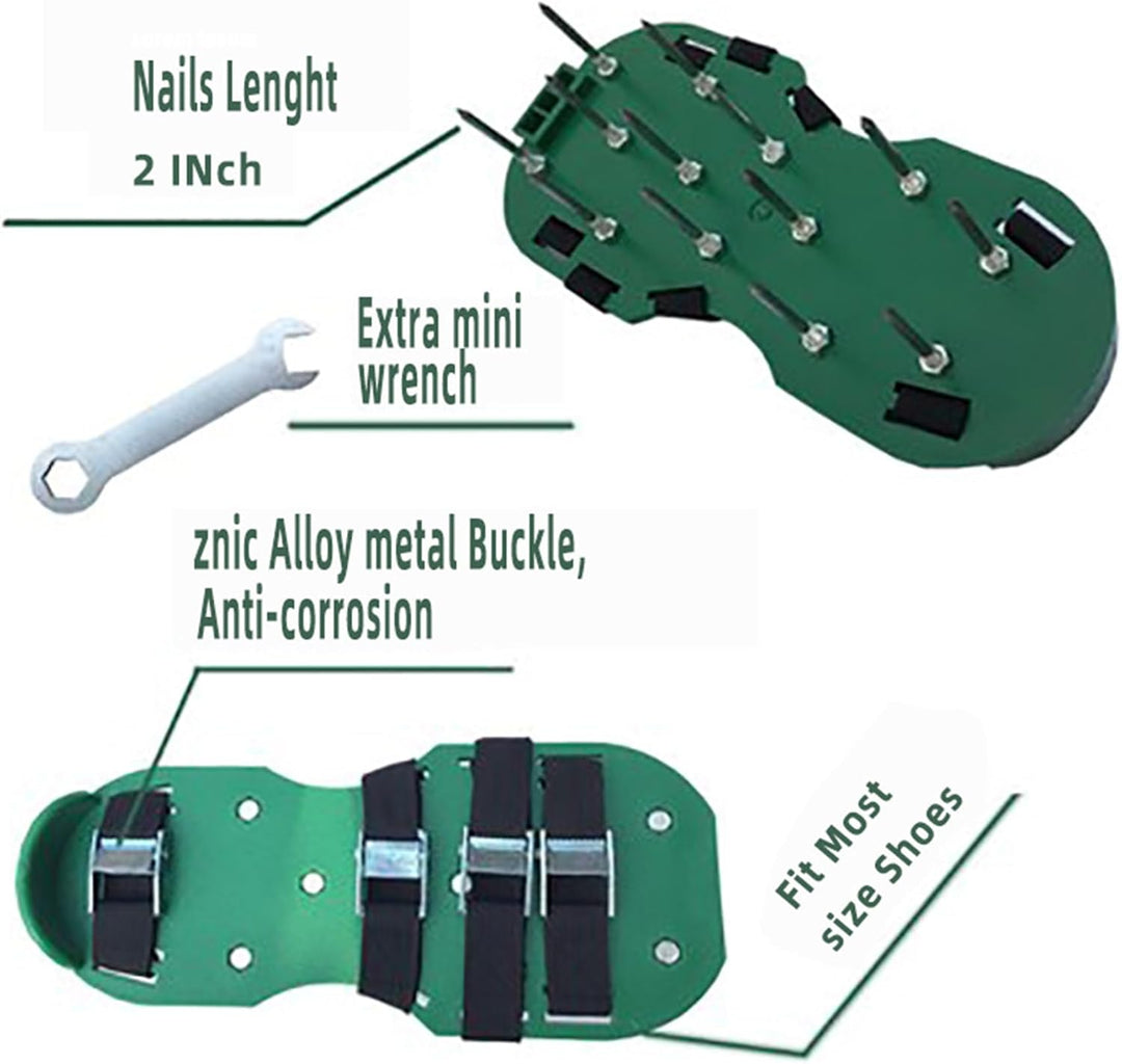 MZSX Idealer Rasenaufblaser Für Höfe Und Gärten, Schwarz, Rasenaufblasschuhe, Gartenschuhe Mit Nylon