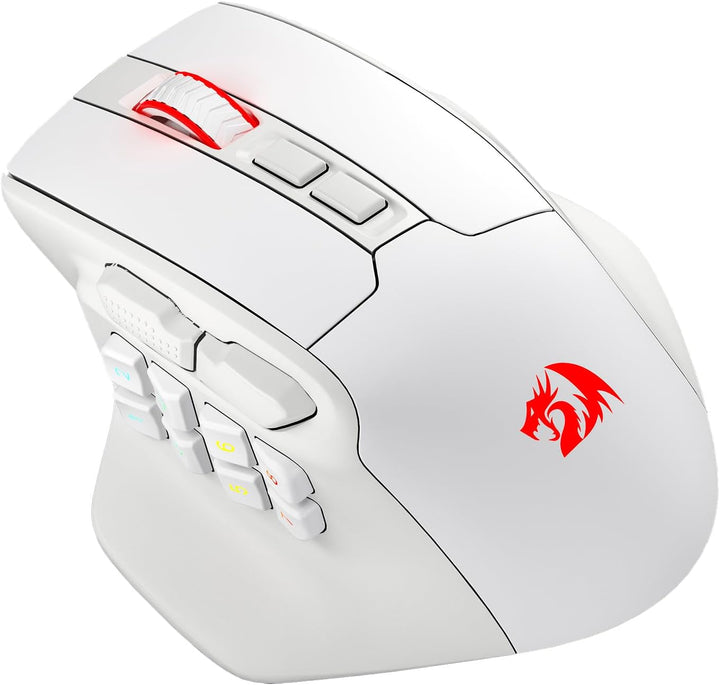 Redragon M811 PRO kabellose MMO-Gaming-Maus, 15 programmierbare Tasten, RGB-Gamer-Maus mit ergonomis