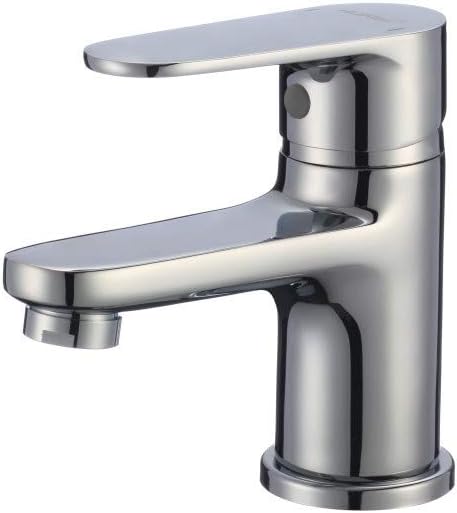 VBChome Waschbecken mit Unterschrank 50 cm mit Armatur und Pop Up Ventil Badmöbel Nussbaum Waschtisc