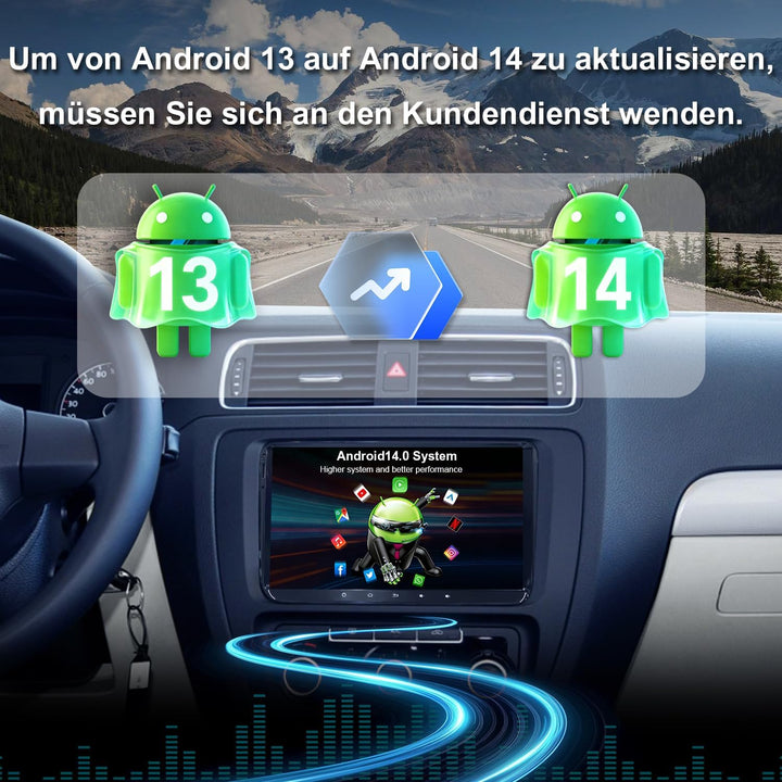 QIIKEN Autoradio mit Navi für VW T5 Golf 5 6 Polo Sharan Seat Passat Tiguän, Doppel din Radio 9" IPS