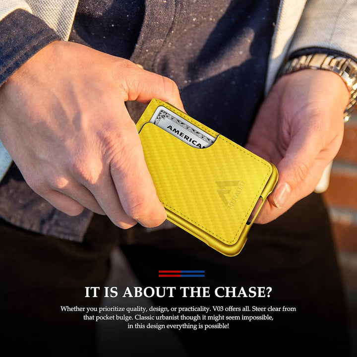 MURADIN Taktische minimalistische Brieftasche für Männer, Elegante Bifold Herren-Geldbörse, schlanke
