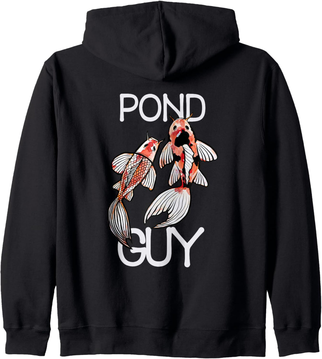Koi Pond Koi-Teich-Kunst Ich liebe Koi-Fisch-Aquarell Kapuzenjacke
