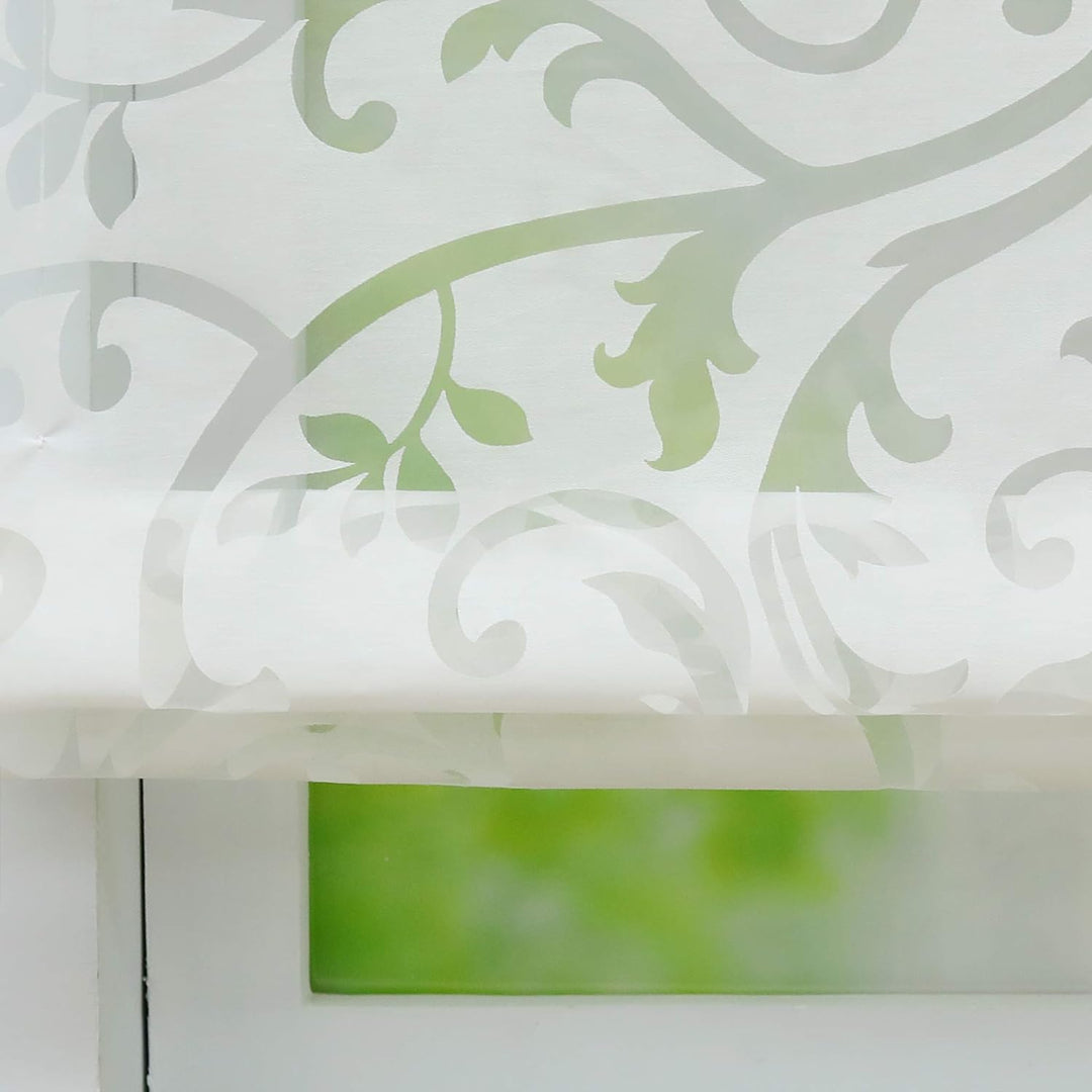 Joyswahl Voile Ösenrollo Transparenter Raffrollo Ausbrenner Raffgardinen »Jessica« Schals Fenster Ga