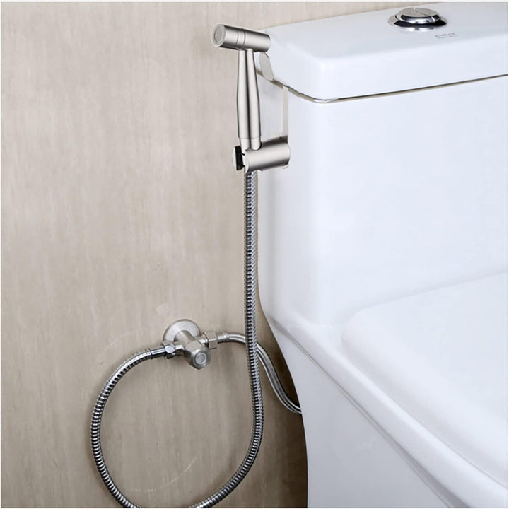 Handbrause, handgehaltenes Bidet-Toilettensprühgerät mit Dual-Modus (Jet/Stream) - mit Wasserhahnspe