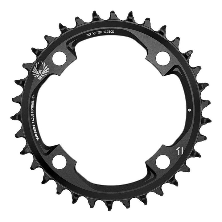 Sram X-sync Eagle Kettenblätter 104mm Schwarz, 104mm Schwarz