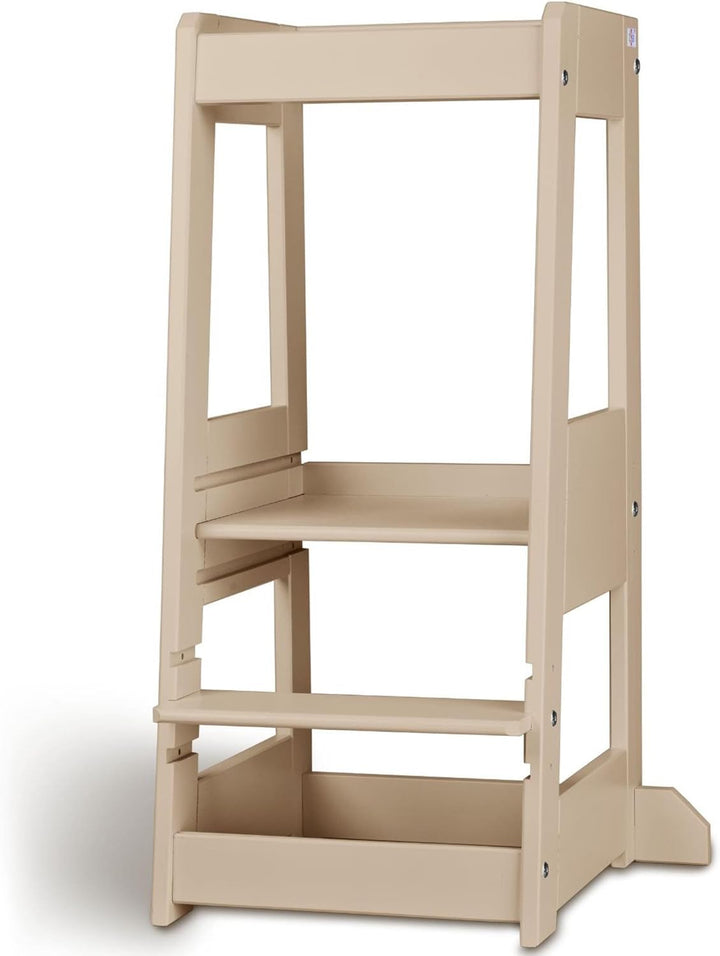 tiSsi® Entdeckerturm/Lernturm Felix mitwachsend Buche massiv Cashmere
