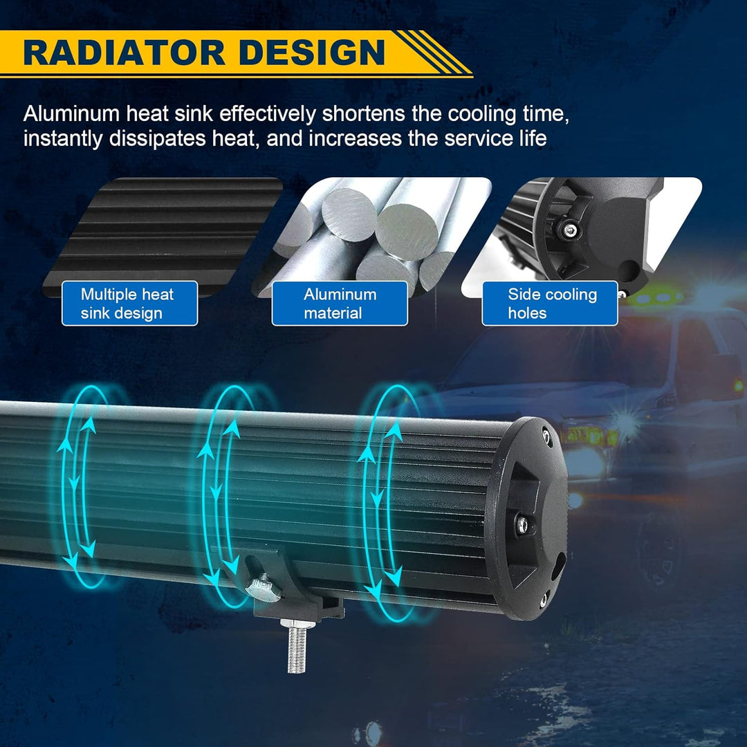 Willpower LED Arbeitsscheinwerfer Bar 59cm 324W Zusatzscheinwerfer 12V IP67 Wasserdicht Flutlicht Sp