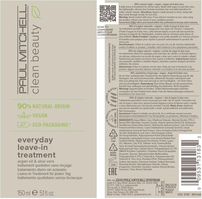 Paul Mitchell Clean Beauty Everyday Leave-In Treatment – Vegane Haarpflege Für Alle Haar-Typen, Tägl