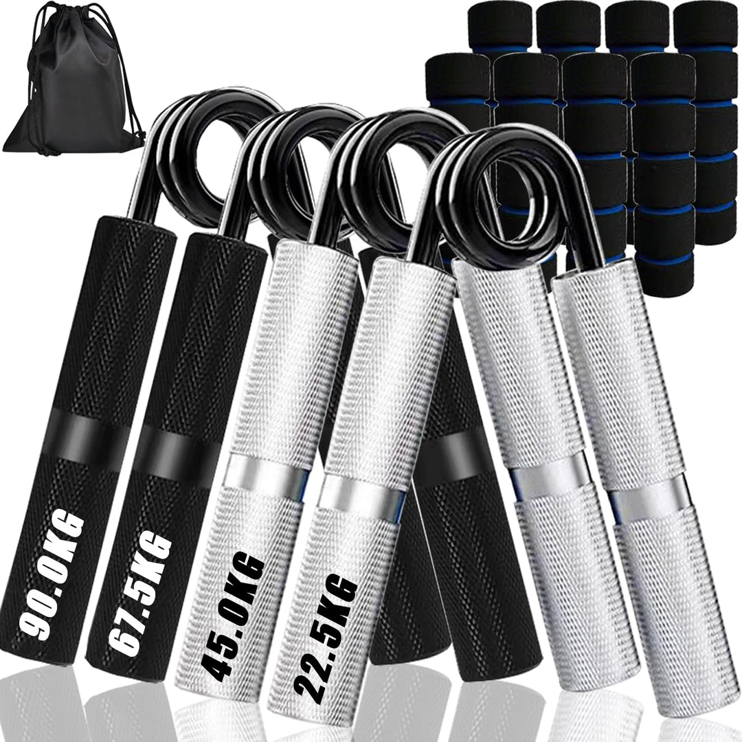 Handtrainer Unterarmtrainer, 4er (50-200LB) Metall Griffkraft Trainer Set mit Fingerstrecker, Handtr