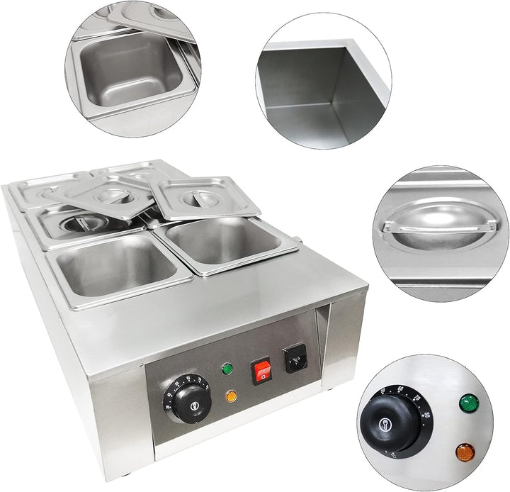 6 Schmelztiegel Edelstahl Schokoladen Schmelzmaschine Chocolate Melter Schokolade SchmelzgeräT Schok