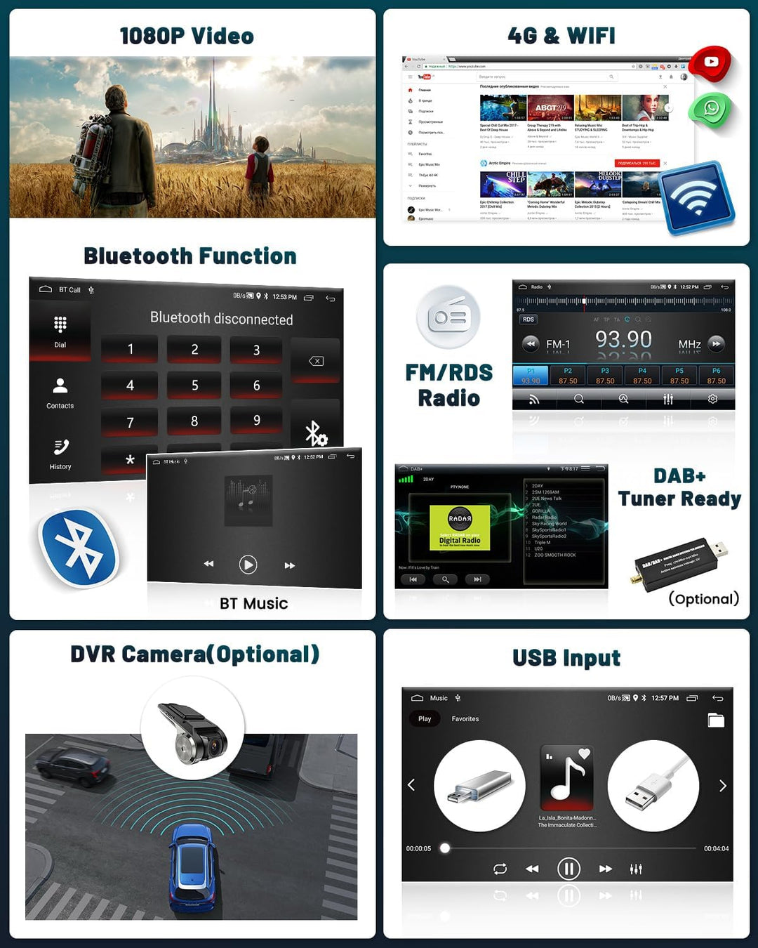 Hikity Android 15 Autoradio mit Navi für Opel Vivaro B Renault Trafic FIAT Talento Nissan NV 300 Rad