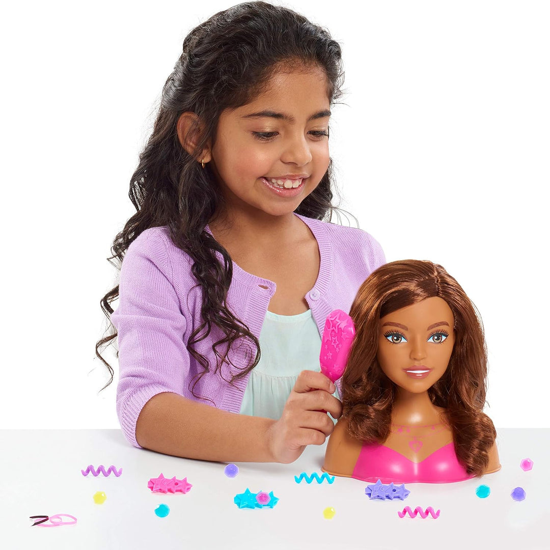 Just Play JPL62570 Barbie SMALL STYLINGHEAD-BRAUNES Haar, Mehrfarbig