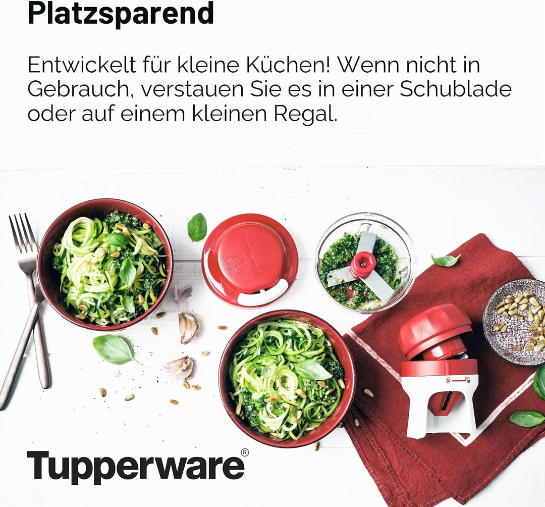 Tupperware Junior Spiralschneider - Gemüse zu Spaghetti Schneiden Zucchini Karotten Gurken - Kompakt