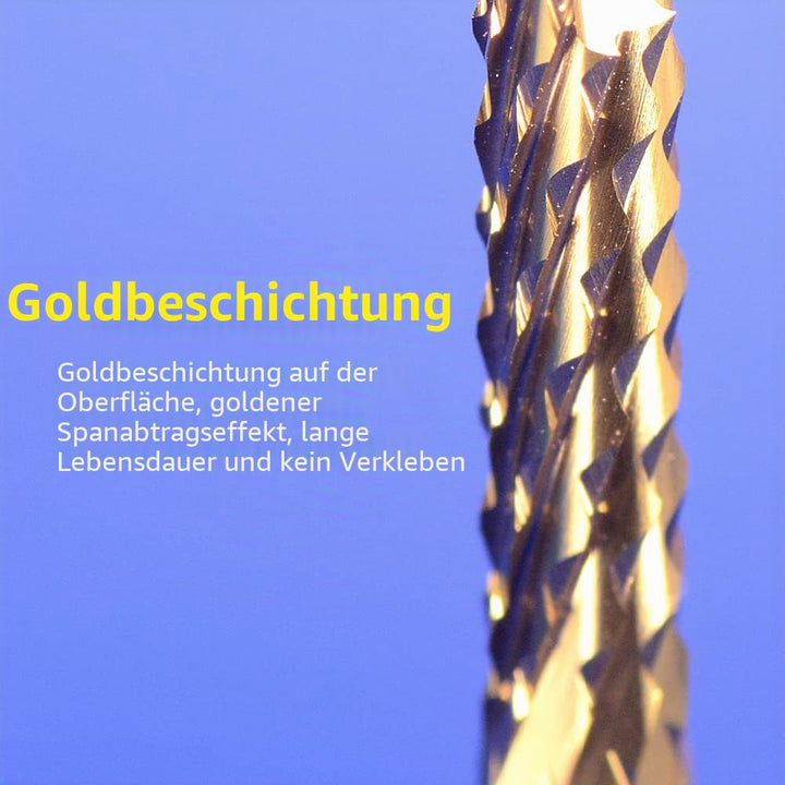 EU_HOZLY Titanium Coat Carbide 3.175mmX0.5mmX3mm Endmühle Gravur Bits CNC Rotary Burrs Packung von 1