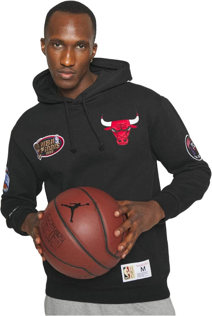 Mitchell &amp; Ness NBA/NFL/NHL/NCAA Hometown Fleece Hoody M Chicago Bulls, Schwarz, M Chicago Bulls, Sc