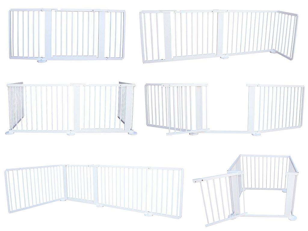Absperrgitter Türschutzgitter Treppenschutzgitter 119 bis 368 cm massiv Weiss (119cm) 119 cm (1er Pa