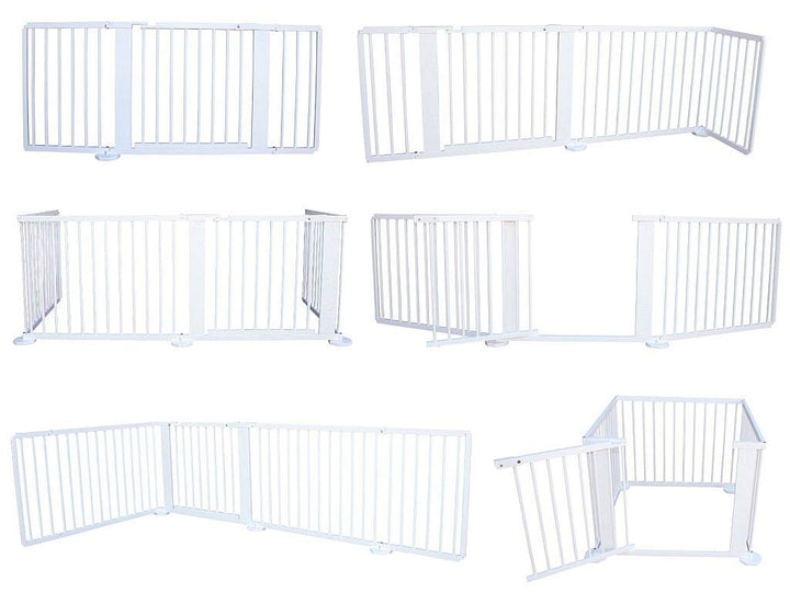Absperrgitter Türschutzgitter Treppenschutzgitter 119 bis 368 cm massiv Weiss (119cm) 119 cm (1er Pa