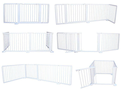 Absperrgitter Türschutzgitter Treppenschutzgitter 119 bis 368 cm massiv Weiss (119cm) 119 cm (1er Pa
