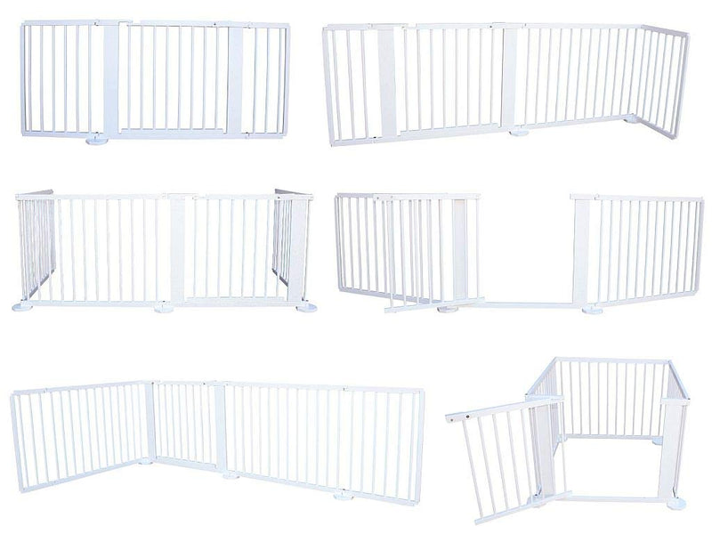 Absperrgitter Türschutzgitter Treppenschutzgitter 119 bis 368 cm massiv Weiss (119cm) 119 cm (1er Pa