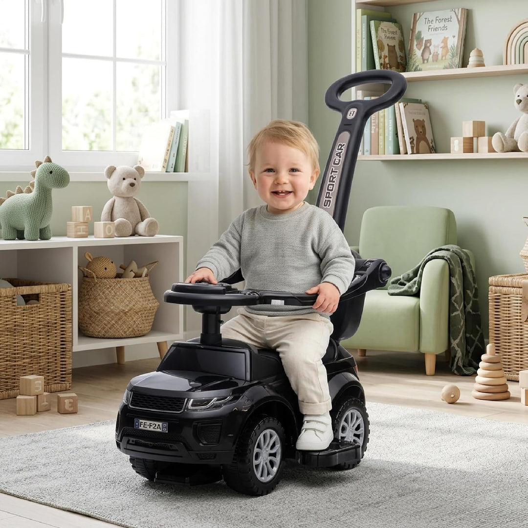 4in1 Kinderauto Rutschauto ab 1 Jahre und Schiebeauto mit Hupe und Musik, Rutschauto mit Stauraum un