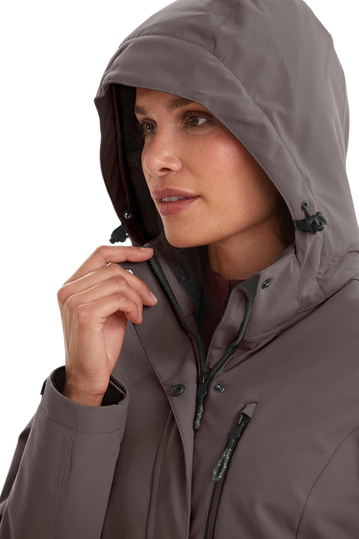 Killtec Damen Kow 170 Wmn Jckt Funktionsjacke/Outdoorjacke mit abzippbarer Kapuze 36 dunkel malve, 3