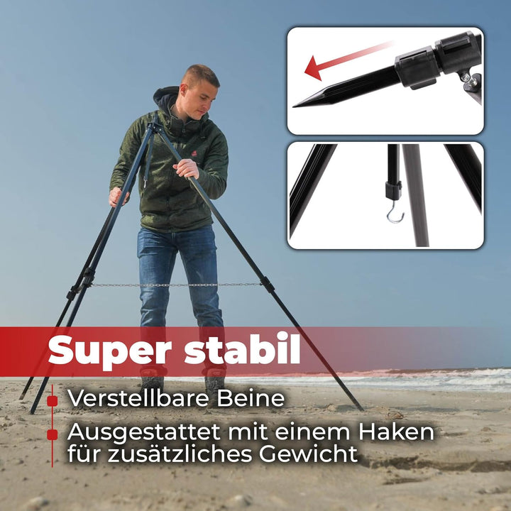 Ultimate XL Beach Pod Dreibein | Brandungsrutehalter
