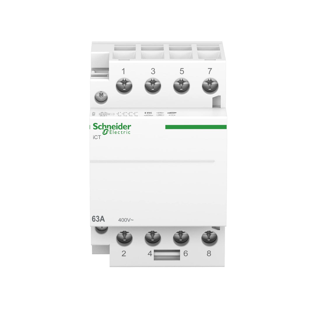 Schneider Electric A9C20864 ICT Installationsschütze,, acti9, 63 A, 4 NO, 220 – 240 V Wechselstrom,