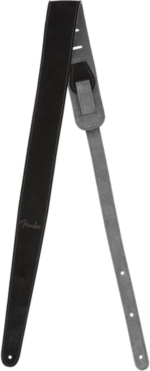 Fender© 2" Suede Strap, Black/Gray, Rev. Schwarzgrau, Schwarzgrau