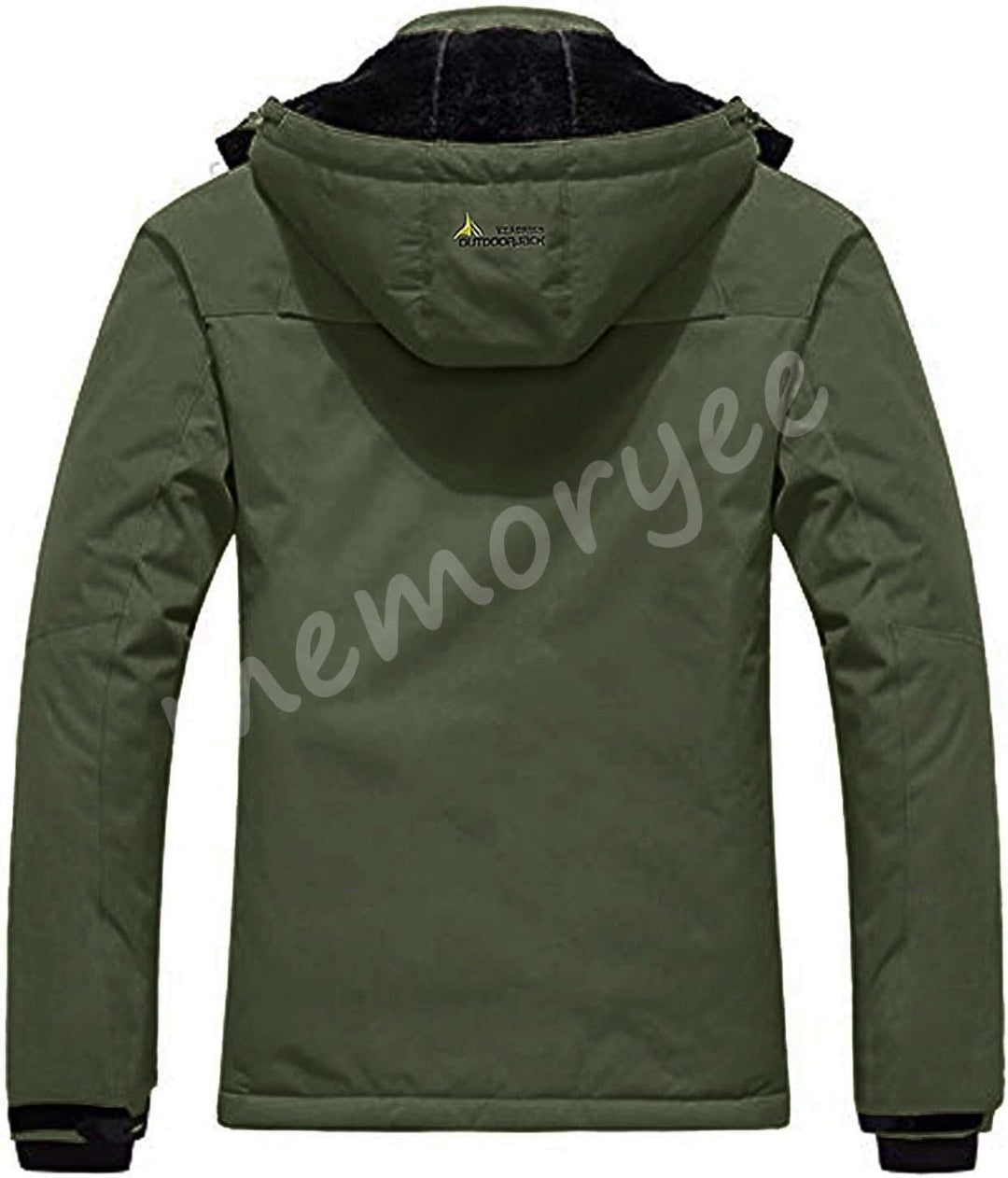 Memoryee Herren Ski Jacke Warmer Gefüttert Winter Fleece Mantel Wasserdichter mit Abnehmbarer Kapuze