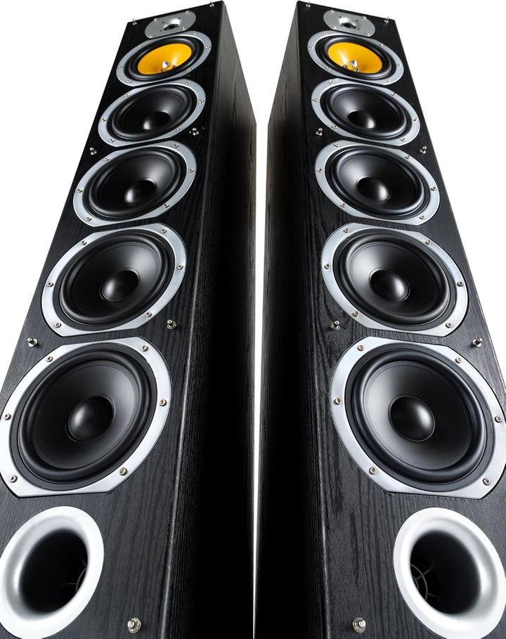 Bennett & Ross Exosphere 4-Wege HiFi Standlautsprecher Paar (200W RMS, 6,5" Subwoofer, 6,5" Tieftöne