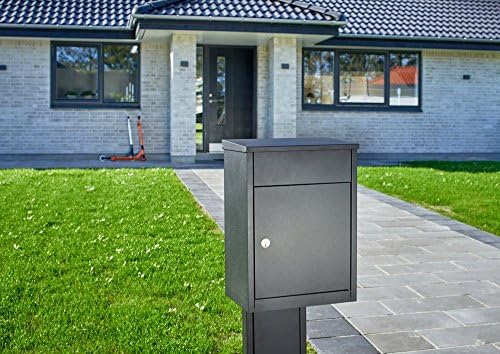 Allux 500 F54512 Briefkasten, Schwarz, 530 x 380 x 250 mm
