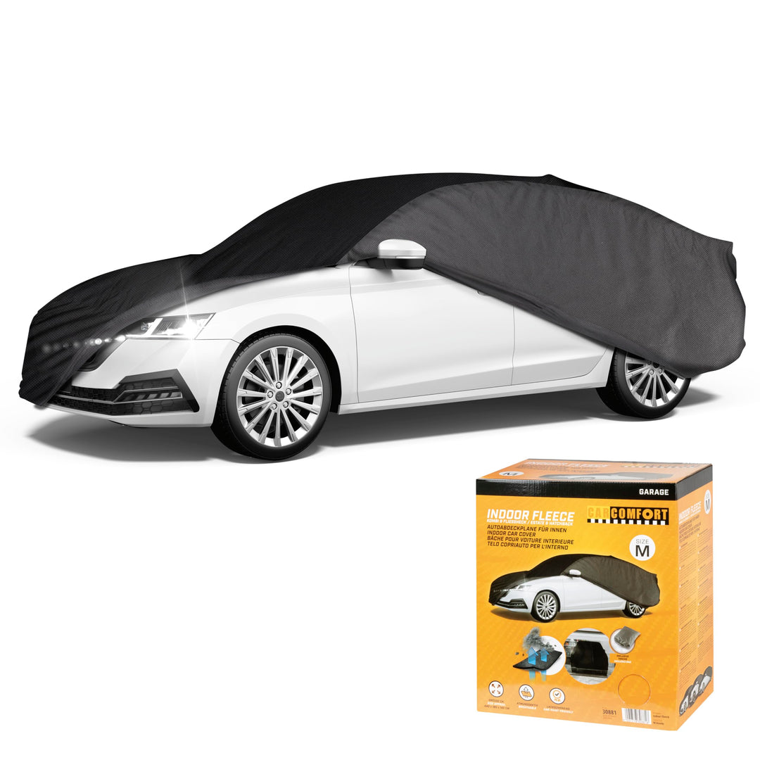WALSER CarComfort Autoplane Indoor Eco Kombi M, Auto-Abdeckplane atmungsaktiv, lackschonende Autoabd