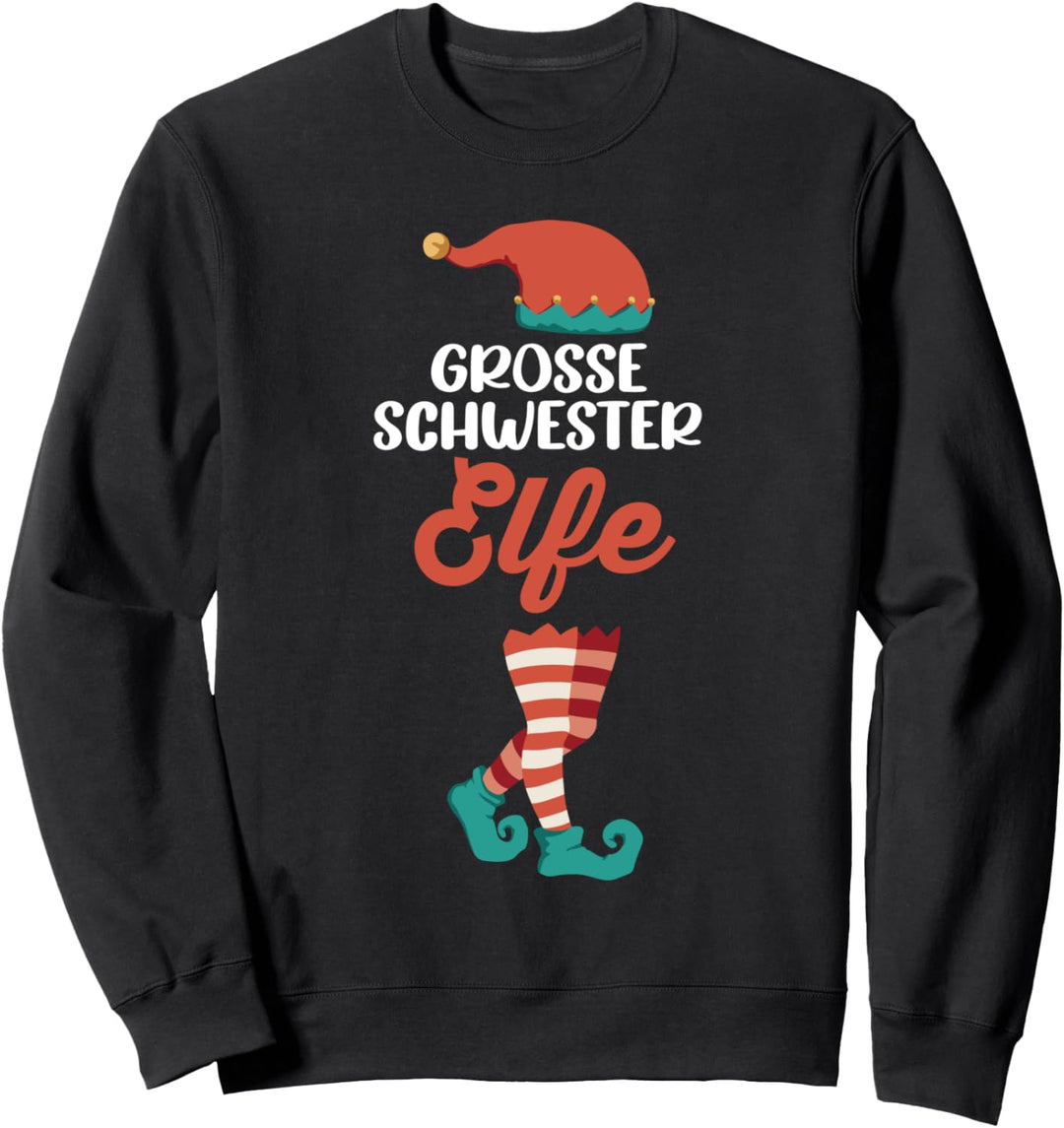 Weinachten Weihnachtself Schwester Elfe Elfen Sweatshirt