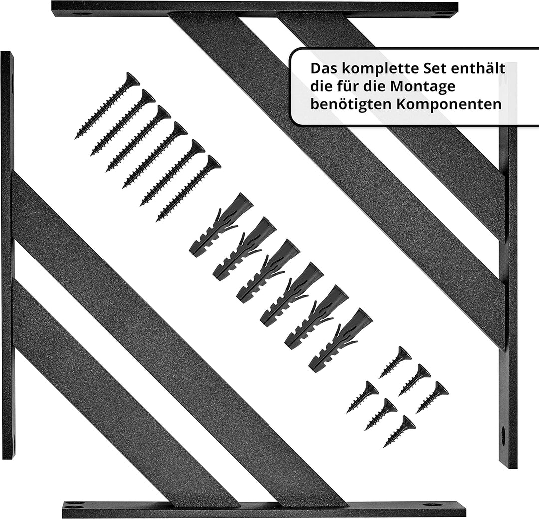 Alusfera Regalhalterung - Dekorative Regalwinkel - Regalhalter 240 mm - Wandregal Halterung - Langle