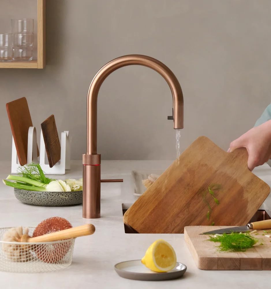 Quooker mit Reservoire PRO3 und CUBE kochend Wasserhahn (Flex, Kupfer Rosé) Flex Kupfer Rosé, Flex K