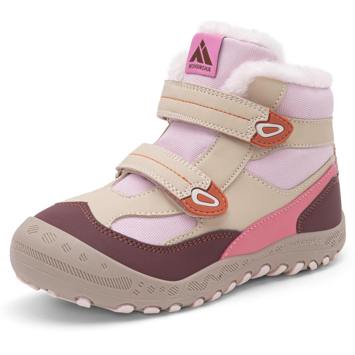 Mishansha Kinder Winterschuhe 24 EU Beige, Beige 24 EU