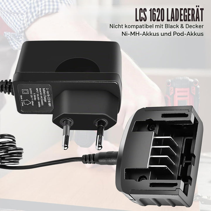 Ladegerät Lithium 18V/20V: Ladegerät Kompatibel für Black &amp; Decker Lithium-Akku Lithium-Ionen-Ladege